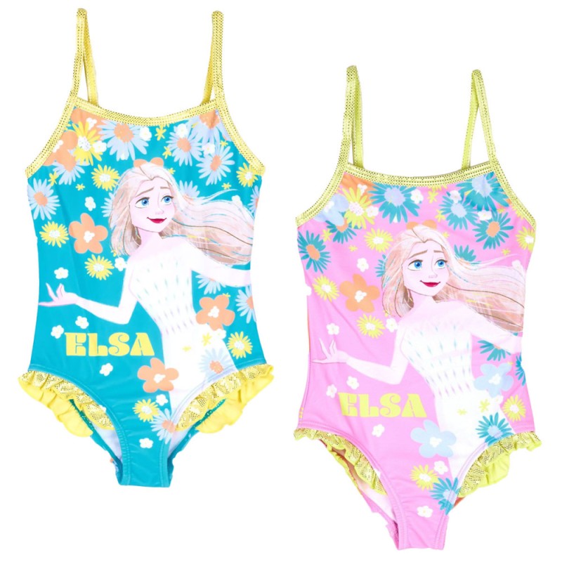 Maillot de bain Disney Frozen Garden pour enfants, natation 4-8 ans