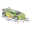 Voiture de course de dérive télécommandée de voiture de sport RC avec lumières LED vertes