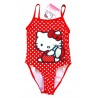 Maillot de bain rouge Hello Kitty pour enfants, natation 104-134 cm