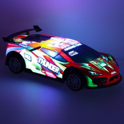 Voiture de course de dérive à télécommande de voiture de sport RC avec lumières LED rouges