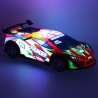 Voiture de course de dérive à télécommande de voiture de sport RC avec lumières LED rouges