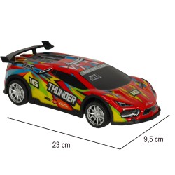 Voiture de course de dérive à télécommande de voiture de sport RC avec lumières LED rouges