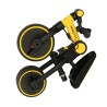 Tricycle yellow-black tricycle with a canopy