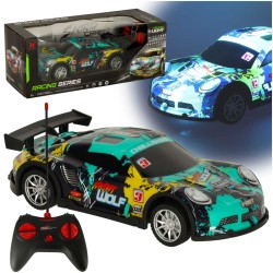 Voiture de sport RC bleu vert