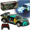 Voiture de sport RC bleu vert