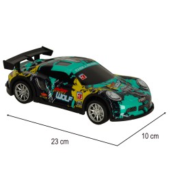 Voiture de sport RC bleu vert
