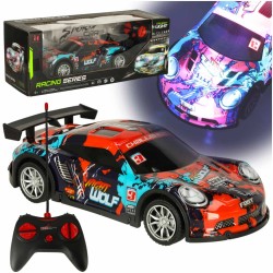 Voiture de sport RC bleu rouge