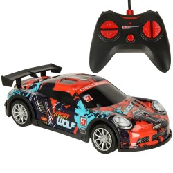 Voiture de sport RC bleu rouge