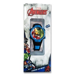 Montre-bracelet numérique lumineuse Avengers Blue dans une boîte