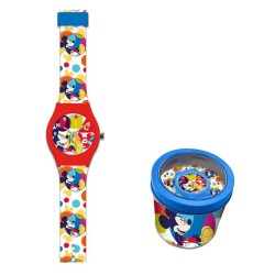 Disney Mickey  Bubble analog watch in metal box