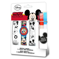 Coffret montre numérique Disney Mickey Fun + bracelet de montre à colorier