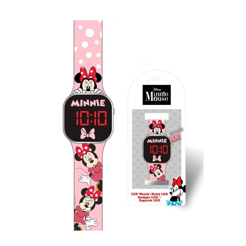 Montre numérique LED Disney Minnie Pink