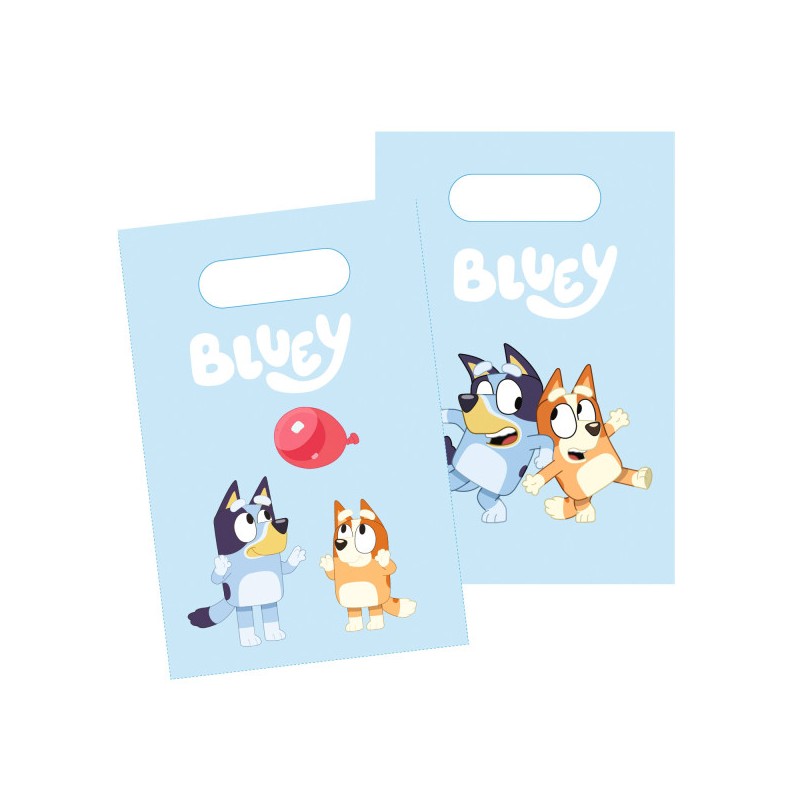 Lot de 8 sacs cadeaux en papier Bluey Joke