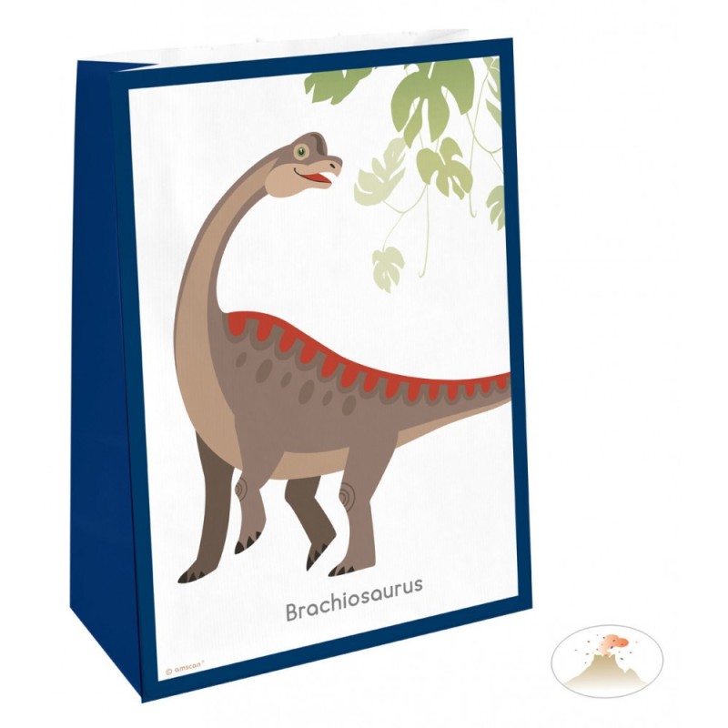 Dinosaur Happy paper bag set of 4