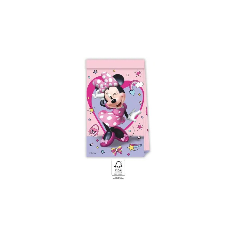 Lot de 4 sacs en papier Disney Minnie Junior FSC