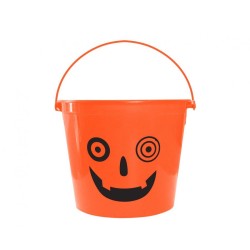 Halloween Crazy Pumpkin Candy Bucket 14.5x11.5 cm