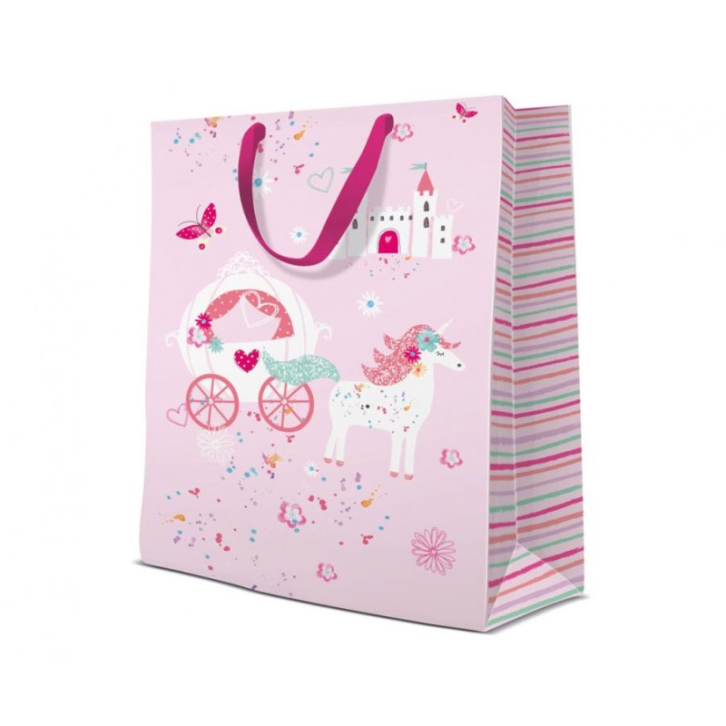 Sac cadeau en papier Princess Castle 30x40x12 cm