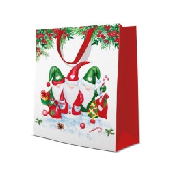 Christmas Gnomes i Dwarfs Paper Gift Bag 30x41x12 cm