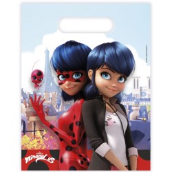 Coffret de 6 sacs cadeaux héros Miraculous Tales of Ladybug et Chat Noir