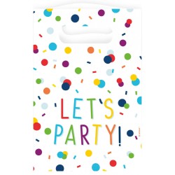 Party Colorful Confetti Gift Bag Set - 8 pcs