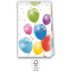 Lot de 4 sacs en papier scintillants pour ballons FSC