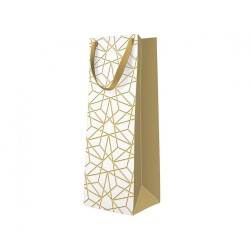 Happy Birthday Luxury Mesh paper bottle bag 12x37x10 cm