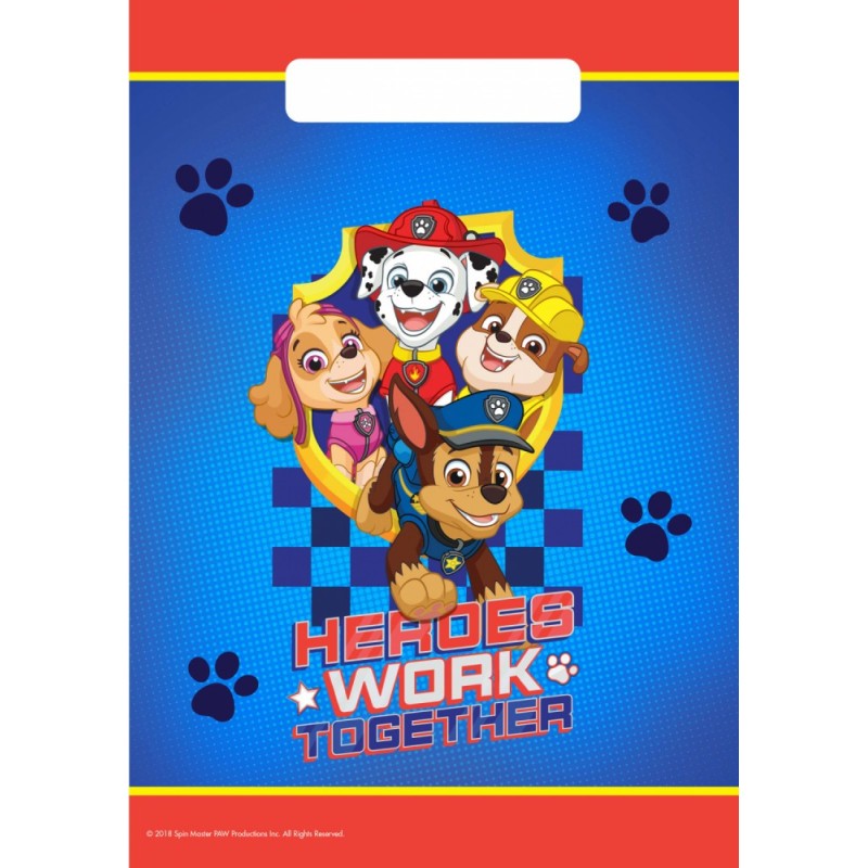 Paw Patrol Heroes gift bag 8 pcs