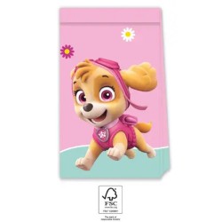 Paw Patrol Skye and Everest paper bag set of 4 FSC