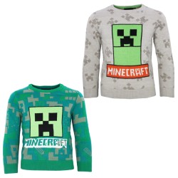 Pull tricoté Minecraft pour enfants de 6 à 12 ans