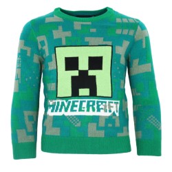 Pull tricoté Minecraft pour enfants de 6 à 12 ans