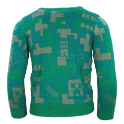 Pull tricoté Minecraft pour enfants de 6 à 12 ans