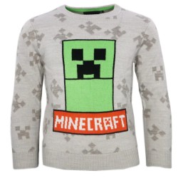 Pull tricoté Minecraft pour enfants de 6 à 12 ans