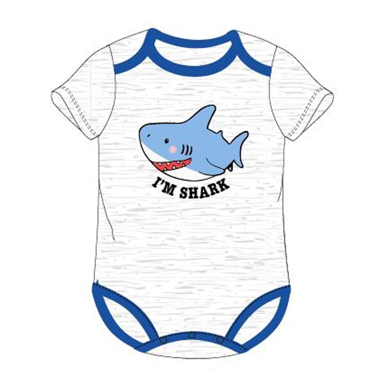 Shark baby body, romper (68-92)