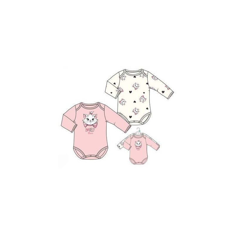 Ensemble 2 pièces body et barboteuse pour bébé Disney Marie Cat