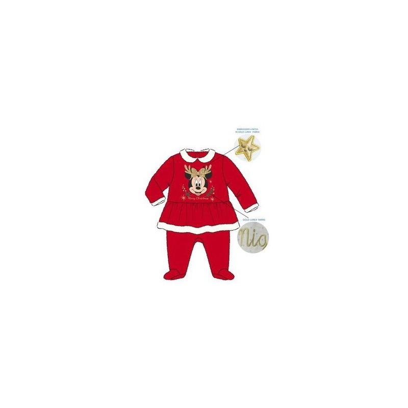 Disney Minnie  Christmas baby romper, pajamas 6-24 months