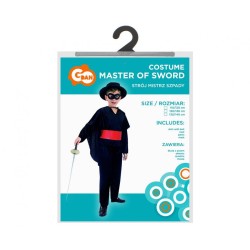 Halloween Black Master of the Sword Costume 130/140 cm