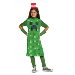 Minecraft Creeper Classic Girl Costume 7-8 years