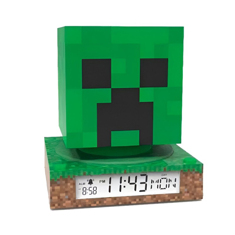 Veilleuse et réveil 3D Minecraft Creeper