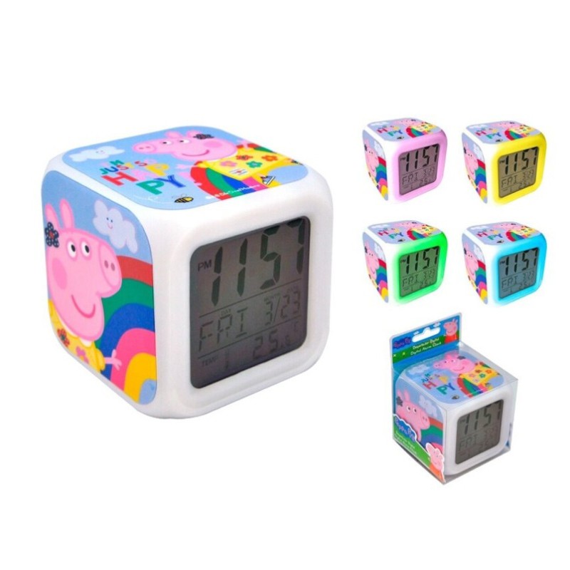 Peppa Pig Rainbow Digital Alarm Clock