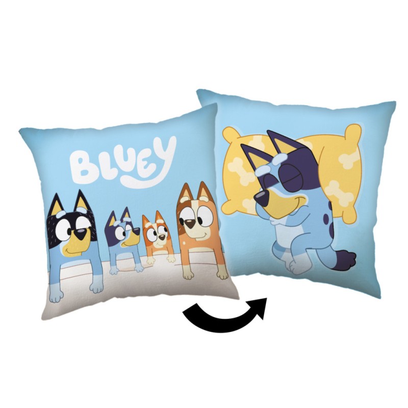 Coussin de sommeil Bluey, coussin décoratif 40x40 cm