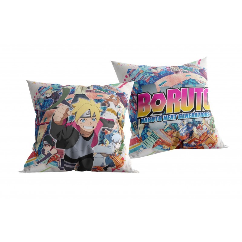 Naruto Cityscape Boruto decorative pillow 40x40 cm