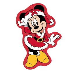 Coussin décoratif 3D Noël Disney Minnie 35 cm Velours