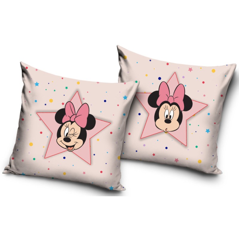 Coussin Disney Minnie Star, coussin décoratif 40x40 cm