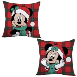 Coussin de décoration de Noël Disney Minnie Mickey 35x35 cm