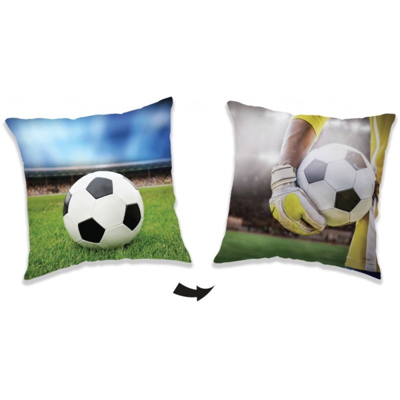 Football pillow, decorative pillow 40x40 cm