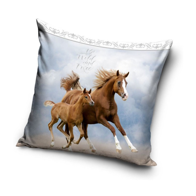 Horses pillow, decorative 40*40 cm