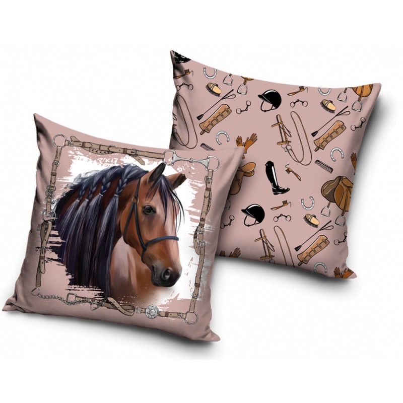 Horses decorative pillow 40x40 cm