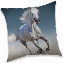 Horses White decorative pillow 40x40 cm