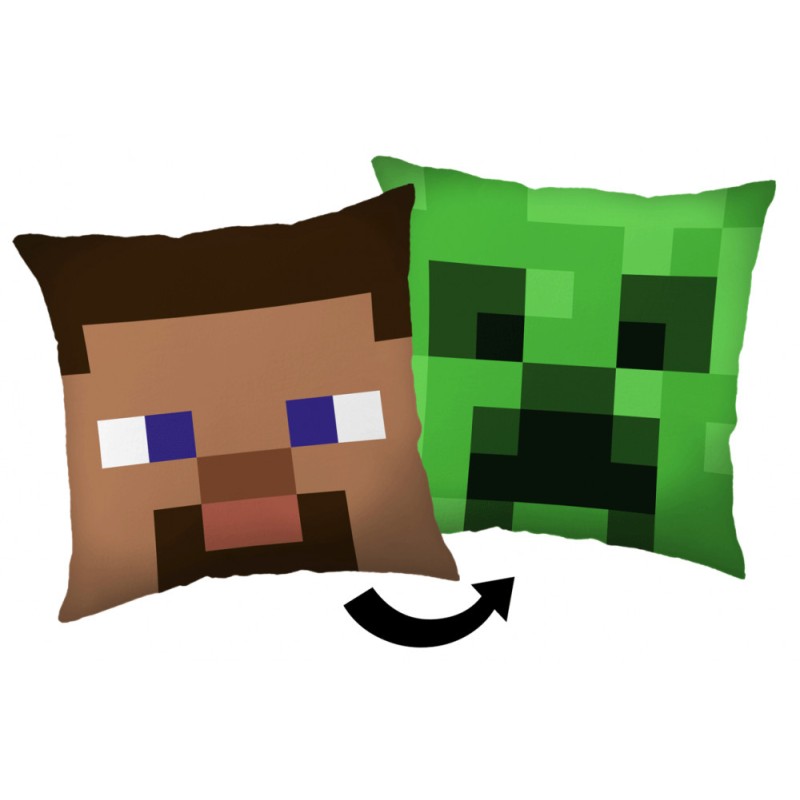 Coussin décoratif Minecraft Steve Creeper 40*40 cm