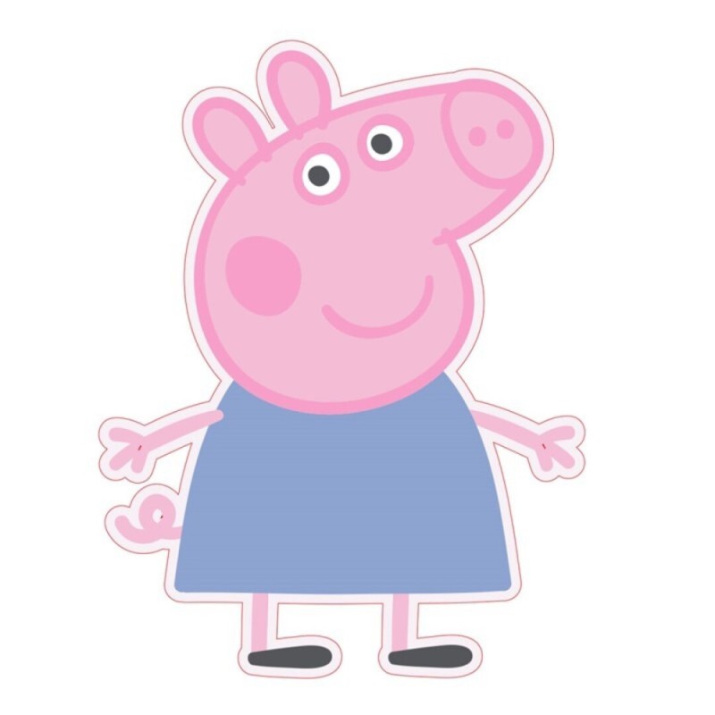 Coussin en forme de Peppa Pig, coussin décoratif 27x33 cm